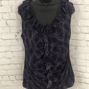 Halogen multi purple color sleeveless top